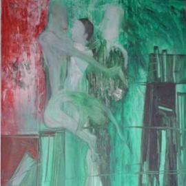 Emilio Merlina: 'the visit', 2000 Oil Painting, Inspirational. Artist Description: oil on canvas...
