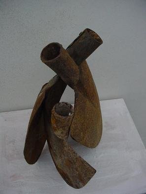 Emilio Merlina: 'the warrior is back', 2005 Mixed Media Sculpture, Inspirational. rusty itron sculpture...