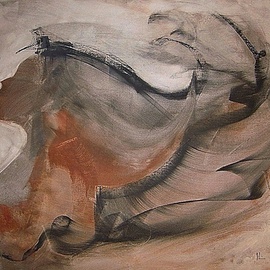 Emilio Merlina: 'warm desert wind', 2013 Charcoal Drawing, Fantasy. 