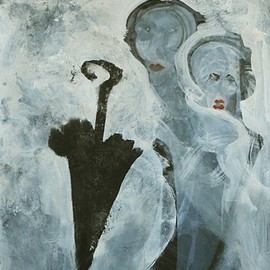 Emilio Merlina: 'weather report', 2016 Acrylic Painting, Fantasy. Artist Description:  on cardboard ...