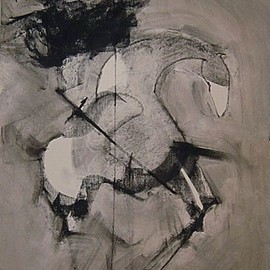 Emilio Merlina: 'where are you now my friend', 2012 Charcoal Drawing, Fantasy. Artist Description:  on canvas ...