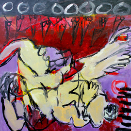 Engelina Zandstra: 'Compositie 4553', 2016 Acrylic Painting, Nudes. Artist Description: Acrylic painting on canvas.  Original artwork.  Composition, maybe a landscape.  Composition in planes, lines and shapes.  Acrylic on stretched canvas of which the sides are painted.  Certificate of authenticity included.  Ready to hang.I call my paintings Landscapes of the mind, because they are inspired by images that ...