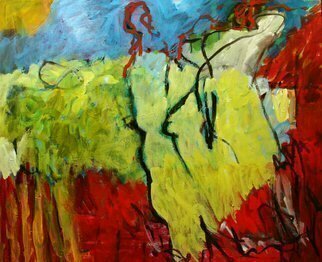 Engelina Zandstra: 'composition 2546', 2009 Acrylic Painting, People. landscape, composition, abstract, painting, canvas, modern, original, lyrical, figurative, expressionistic, colorful, acrylic, surrealistic, people...