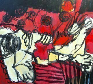 Engelina Zandstra: 'composition 4539', 2016 Acrylic Painting, Nudes. landscape, composition, abstract, painting, canvas, modern, original, lyrical, figurative, expressionistic, colorful, acrylic, surrealistic, people...