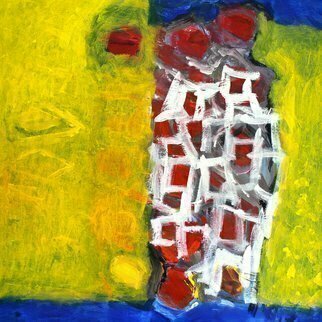 Engelina Zandstra: 'composition 5123', 2019 Acrylic Painting, Abstract Landscape. abstract, landscape, people, meeting, expressionism, yellow, red, blue, white...