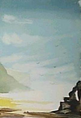 Maria Teresa Fernandes: 'ebb tide', 1980 Watercolor, Sky. Artist Description: a place to be as often as possible...