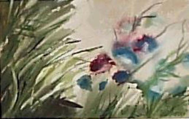 Maria Teresa Fernandes  'Flowers Of Various Colours', created in 1980, Original Drawing Pencil.
