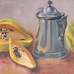 papaya and coffee pot By Maria Teresa Fernandes