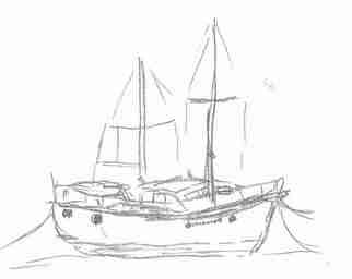 Maria Teresa Fernandes: 'sailboat by ebf', 2006 Other Drawing, Boating. 