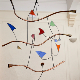 Eric Jacobson: 'Horns and Flags', 2015 Other Sculpture, Abstract. Artist Description: This is an abstract constructed sculpture.  It is inspired by music.  It is also inspired by abstract painting such as that of Kandinsky. ...