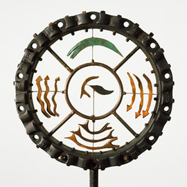 Eric Jacobson: 'Mandala II', 1998 Mixed Media Sculpture, Abstract. Artist Description: This piece was made of a found cast iron 