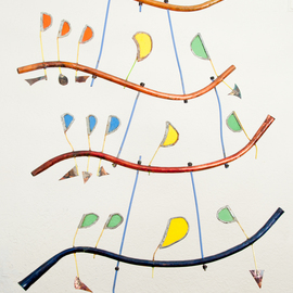 Eric Jacobson: 'Notes and Bars', 2015 Other Sculpture, Abstract. Artist Description:  This is an abstract constructed sculpture. It is inspired by music. It is also inspired by abstract painting such as that of Kandinsky. ...