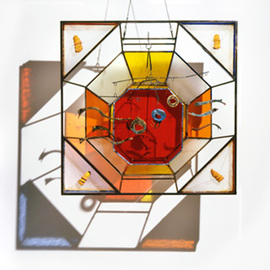 Eric Jacobson: 'OctiSquareIII', 2002 Mixed Media Sculpture, Other. Artist Description: Front view of piece number one...