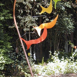 Eric Jacobson: 'Soaring Fish', 2007 Other Sculpture, Fish. Artist Description:     This fountain is composed of a hand bent copper tube which supports a soaring fish mobile. The water sprays out of the tube and interplays with the fish forms and sunlight.    The 