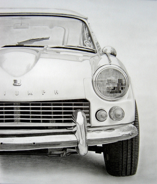 Artist Eric Stavros. 'TRIUMPH GT6, 1967' Artwork Image, Created in 2013, Original Drawing Pencil. #art #artist