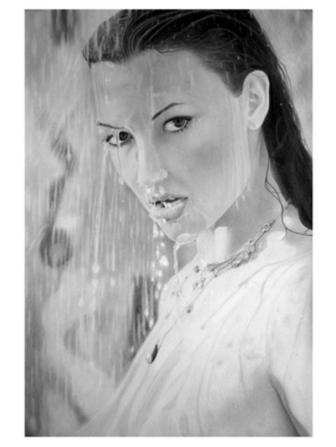 Artist Eric Stavros. 'Wet Dreams' Artwork Image, Created in 2010, Original Drawing Pencil. #art #artist
