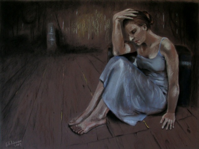 Artist Erin Emily Robinson. 'Unavowed' Artwork Image, Created in 2007, Original Pastel. #art #artist