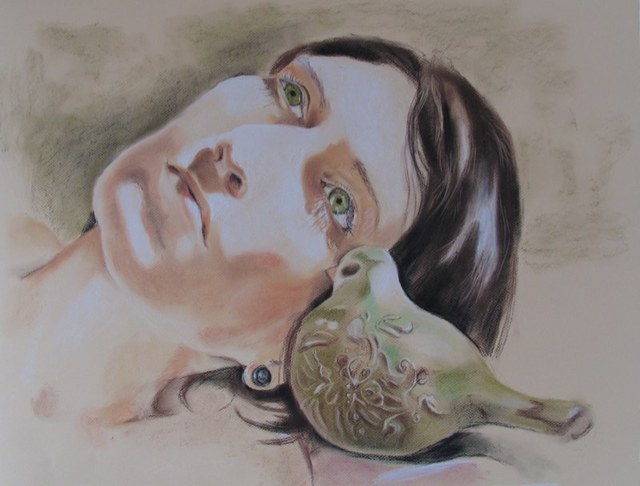 Erin Emily Robinson  'Whispers', created in 2008, Original Pastel.