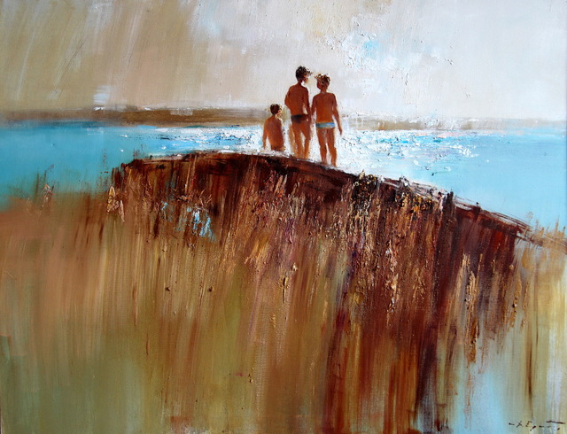 Dmitriy Ermolov  'Summer On The Sea', created in 2017, Original Painting Oil.
