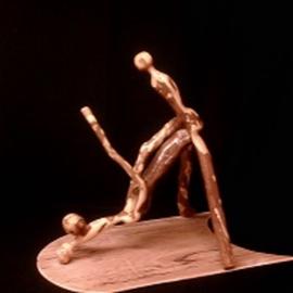Merlin Mccormick: 'drilling deep', 2015 Wood Sculpture, Erotic. Artist Description: going deep...