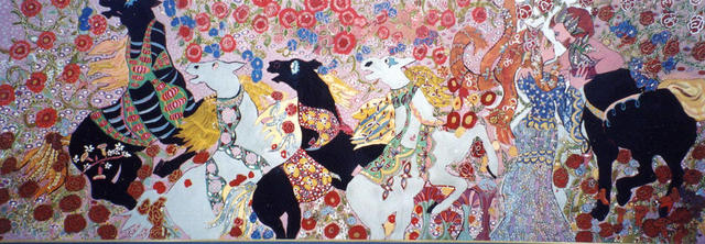 Artist Ellen Safra. 'Equestrian Dream' Artwork Image, Created in 2002, Original Painting Oil. #art #artist