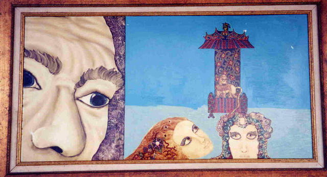 Artist Ellen Safra. 'Looking For David' Artwork Image, Created in 1997, Original Painting Oil. #art #artist