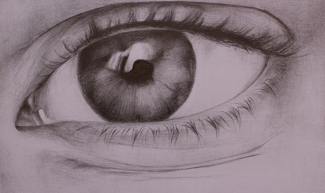 Artist Ralitsa Veleva. 'Eye' Artwork Image, Created in 2012, Original Drawing Pencil. #art #artist