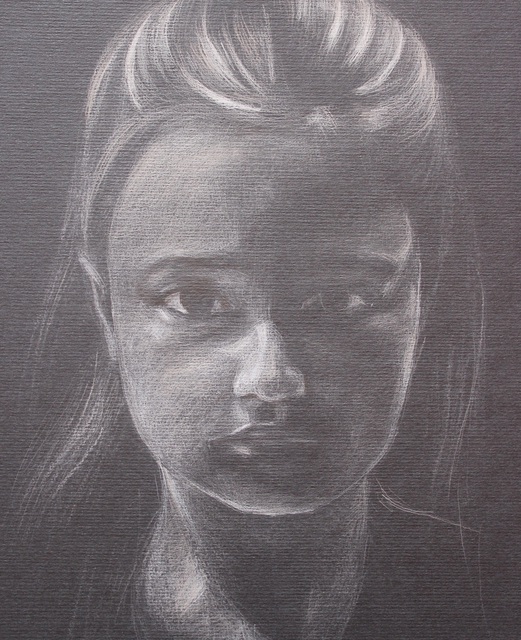 Ralitsa Veleva  'Girl', created in 2012, Original Drawing Pencil.