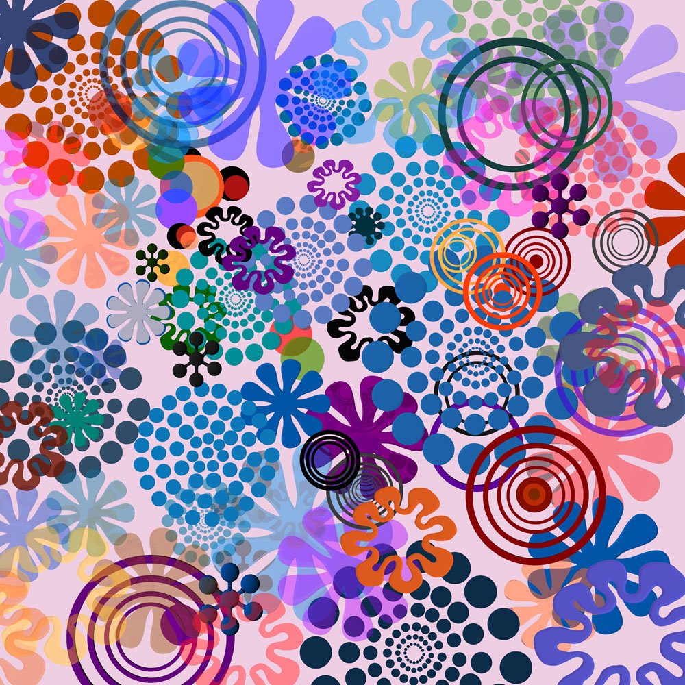 Angel Estevez: 'Flowers and Circles', 2015 Digital Art, Abstract. This image is available in electronic format in higher resolutions. Contact me via my website www. angelestevez- art. comwww. estevez- art. com...