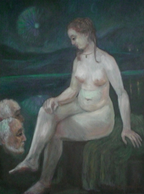 Artist Edward Tabachnik. 'Bathsheba And Elders' Artwork Image, Created in 2011, Original Painting Oil. #art #artist