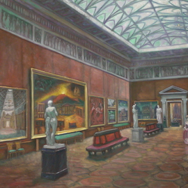 Edward Tabachnik: 'My Exhibition in The Russian Museum St Petersburg', 1997 Oil Painting, Interior. Artist Description: New style: Romantic Expressionism.E. Tabachnik' s paintings on the walls.Russian Museum transformed by the artist. Paintings hanged in the same order as the originally was.   ...