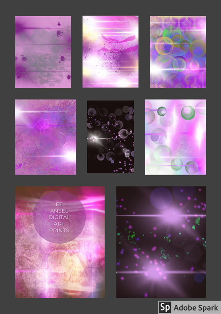 Elizabeth Ansel  'The Lavender Galaxies', created in 2020, Original Digital Drawing.