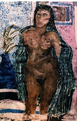Evie Tirado: 'untitled batik', 2016 Other, Body.  nude batik  batik on silk fabric.       ...
