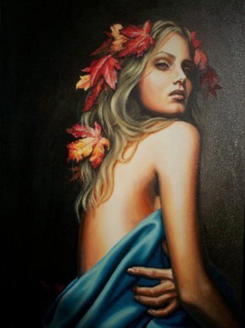 Artist Manuela Facchin Varalda. 'Fall S Muse' Artwork Image, Created in 2007, Original Painting Acrylic. #art #artist
