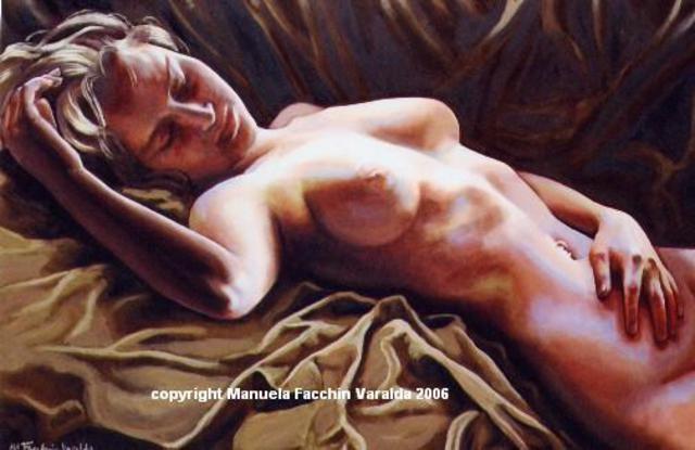 Artist Manuela Facchin Varalda. 'The Sleep' Artwork Image, Created in 2006, Original Painting Acrylic. #art #artist