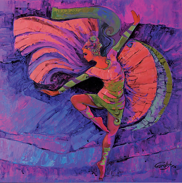 Artist Artist Gurdish Pannu. 'The Dance Painting' Artwork Image, Created in 2017, Original Painting Oil. #art #artist