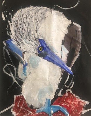 Farahnaz Oliyaie: 'untitled 003', 2019 Acrylic Painting, Birds. Painting, Acrylicon Canvas...