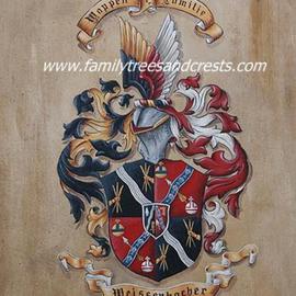 Family Crests Coat of Arms Paintings  By Gerhard Mounet Lipp
