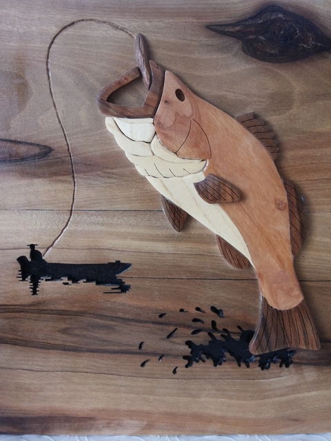 Artist Farzin Vahid. 'Fisherman' Artwork Image, Created in 2016, Original Woodworking. #art #artist