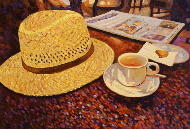 Felipe San Pedro  'Cafetito', created in 2014, Original Painting Oil.