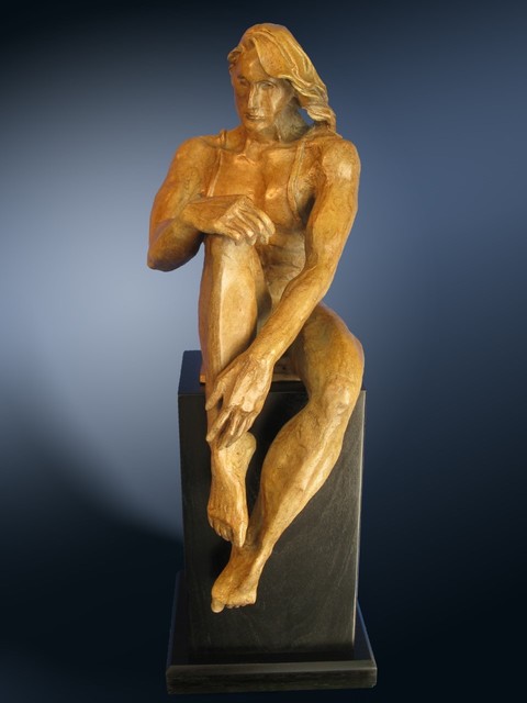 Artist Felix Velez. 'The Thinker' Artwork Image, Created in 2009, Original Sculpture Bronze. #art #artist