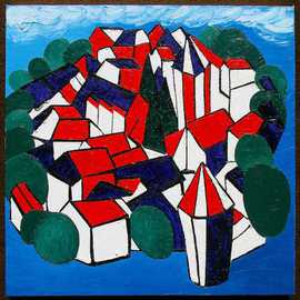 The French Village Fernand Leger Decorated for the 14th of July By Frank Emmert