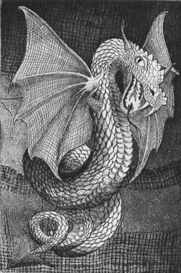 Bob Filbey: 'Basilisk', 1989 Etching, Fantasy.   Also available tinted by watercolor ( $275) ....