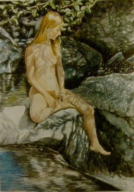 Bob Filbey: 'Reflection', 1983 Watercolor, Figurative. 