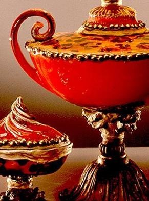 Ildiko Toth: 'Aladdin Lamp Details', 1999 Handbuilt Ceramics, Undecided. 