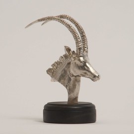 Heinrich Filter: 'Sable in Sterling silver', 2013 Other Sculpture, Wildlife. Artist Description: Sable antelope bust; sculpture in Sterling silver on ebony base by Heinrich Filter; Sterling silver weight approx 480 grams; also available in bronze...