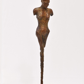 Heinrich Filter: 'young woman abstract nude', 2023 Bronze Sculpture, Abstract Figurative. Artist Description: Abstract nude young woman in Bronze on Sandstone base, limited edition of 24, Height 64 cm including base, base size is 15 x 17...
