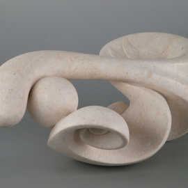 Valter Fingolo: 'Segno', 2012 Stone Sculpture, Abstract Figurative. Artist Description: Sculpture nade by Cansiglio Stone; widht, height, depth are outdated definitions in this tipe of sculpture because sculture can be rolled in any direction : it has no base ...