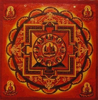 Dennis Dick: 'Mandala', 2016 Acrylic Painting, Buddhism.  Cosmic Mandala ...