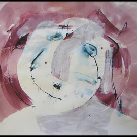 Jean Chevalier: 'CHAIME IN LOVE', 2009 Acrylic Painting, Abstract Figurative. Artist Description:  head swooning ...